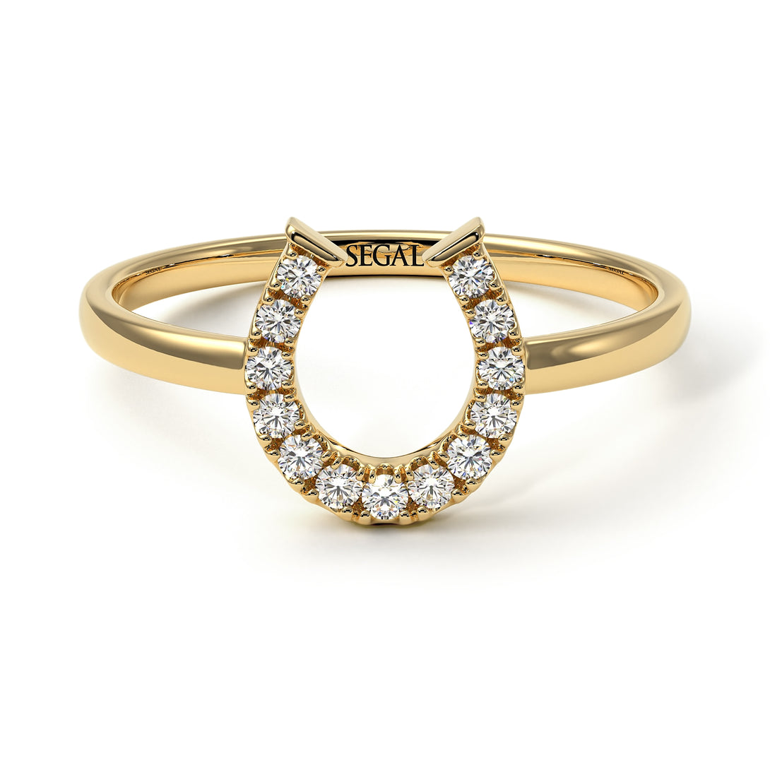 Custom Horseshoe Diamond Ring - Malia No. 1000